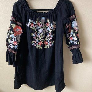 Free People Embroidered Mini Dress
